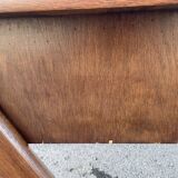 Modernist wooden desk with compass feet 1950