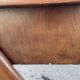 Bureau moderniste en bois à pieds compas 1950