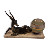 Lamp art deco antelope in regulated