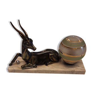Lampe art deco antilope en régule