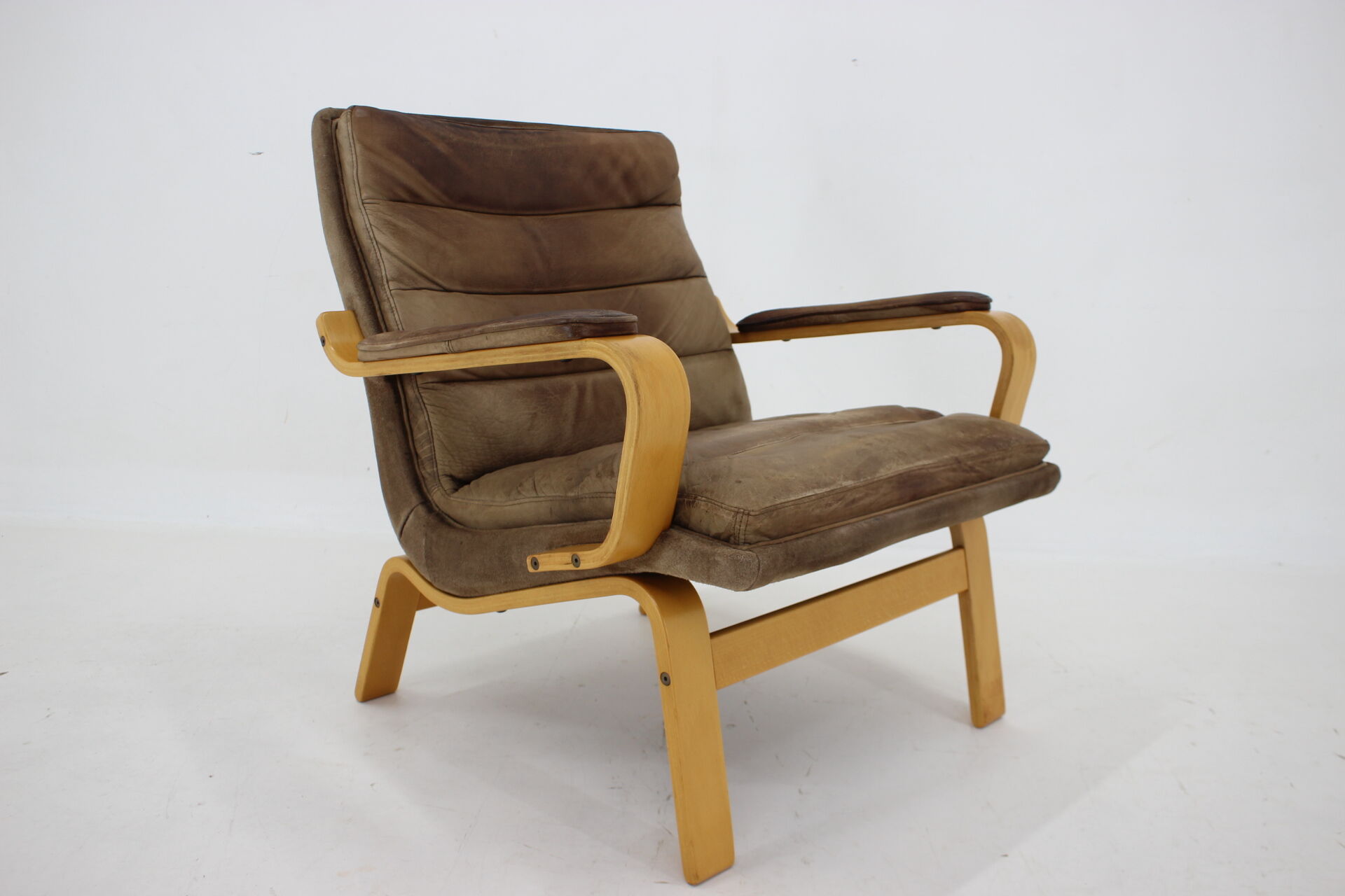 1970s Yngve Ekström "Contino" Leather Armachair,Sweden