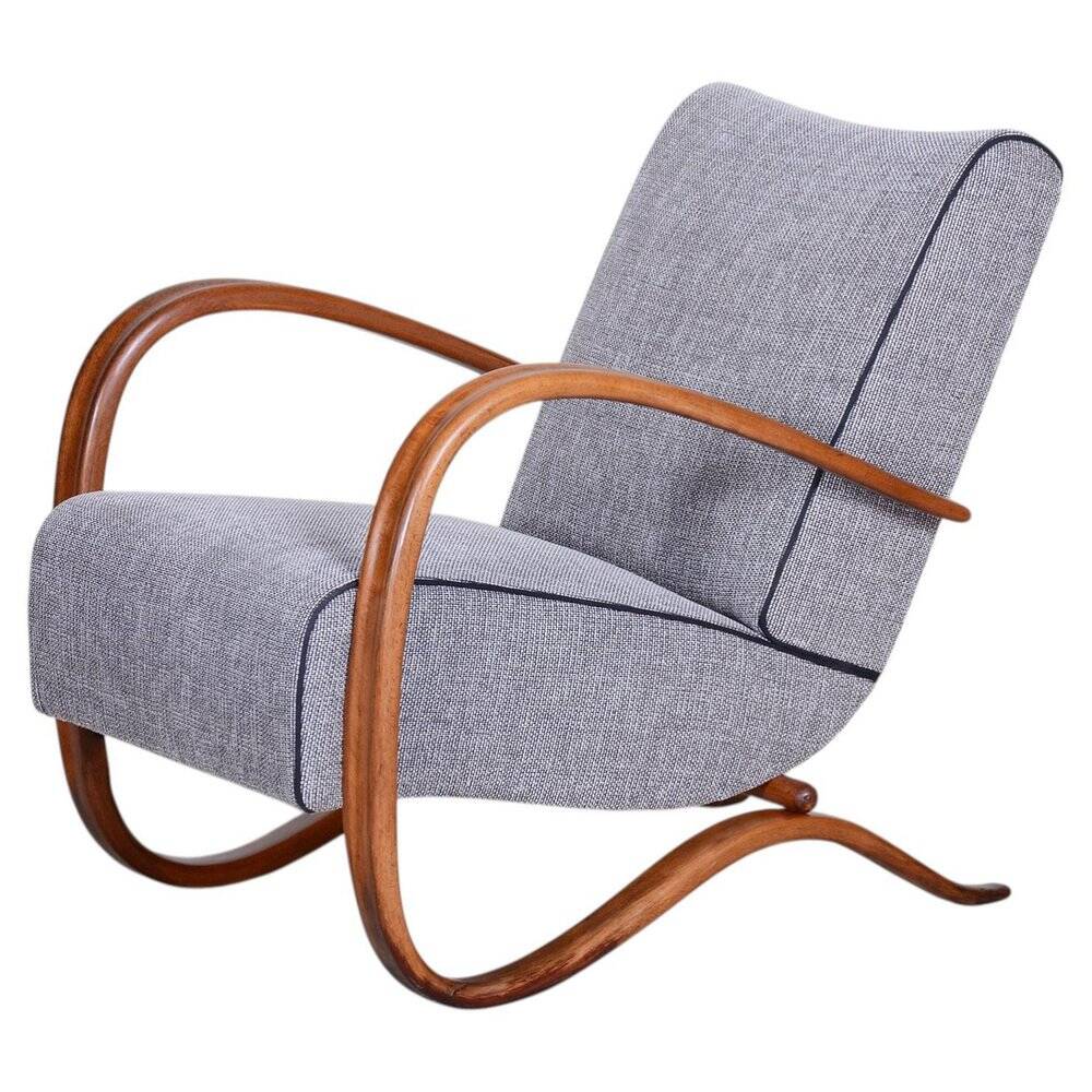 Fauteuil Lounge H-269 Art Déco tchèque par J. Halabala pour Up Závody, années 1930