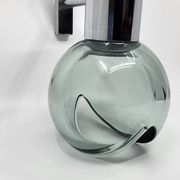 Glass and chrome wall lamp Eye Ball design Space Age Italy 1970