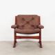 Fauteuil en cuir, design norvégien, années 1970, production : Norvège