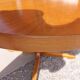 round or oval table with extension, central leg, vintage Baumann design