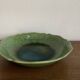 Green glazed stoneware table centrepiece with fluting from Biot, 1960, XL.