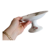 Antique dish, polychrome ironstone compote dish, “Guirlandes” model from the