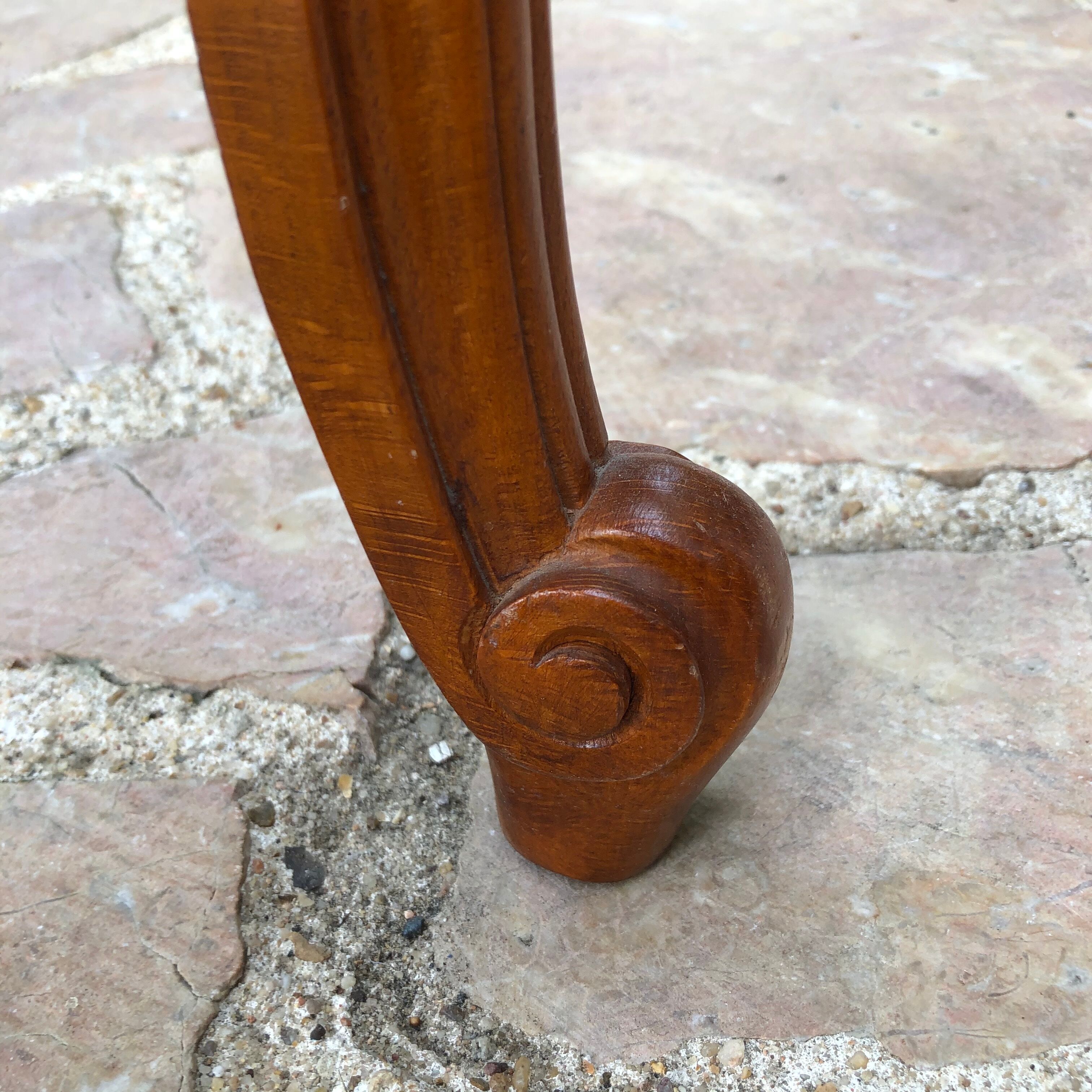 Console in cherry and marble