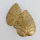 Large "leaf" wall lamp in gold metal, gold leaf, 1970s, Jansen