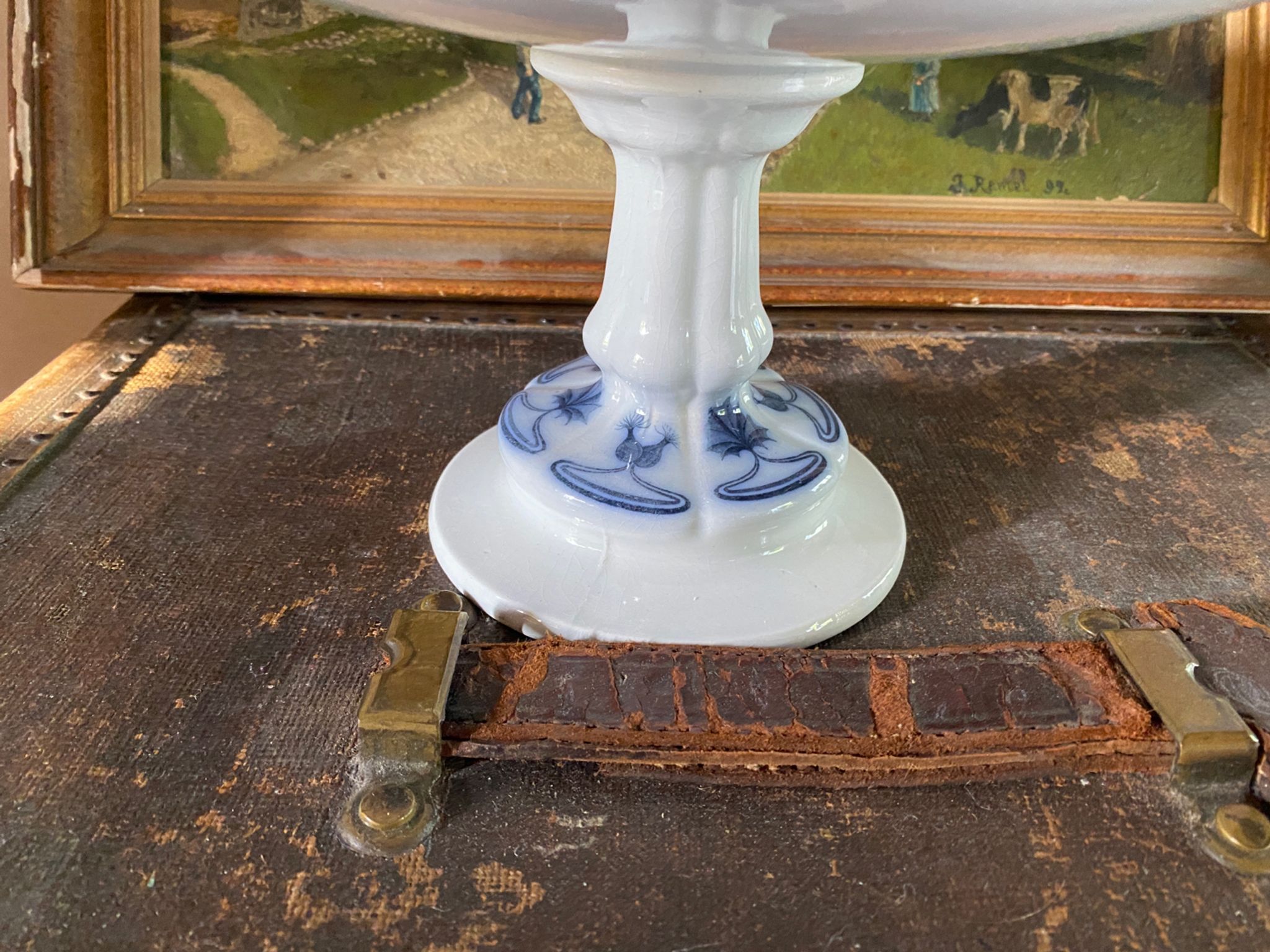 Grande coupe sur pied « Art Nouveau » Villeroy et Boch