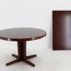 1960s Danish Round Wooden Extendable Table