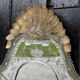 Venetian Murano Glass Mirror, Gilded with Fine Gold, Engraved Mirror, Circa 1950