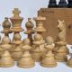 Antique Staunton Design Chess Set - Turned Wood Pieces (King 6cm)