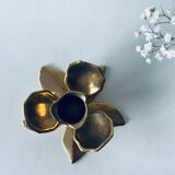 Brass flower candlestick