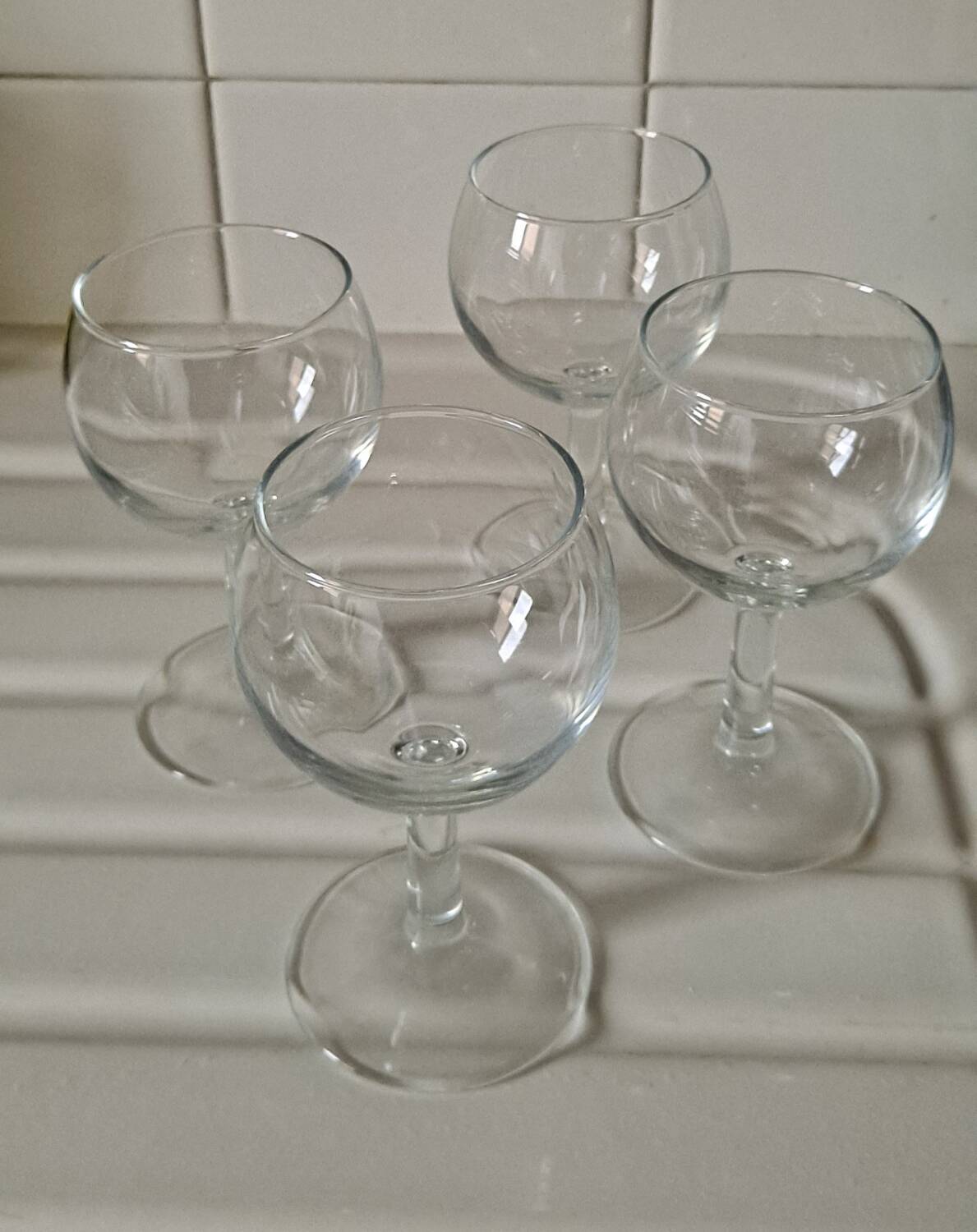 Set of bistro wine glasses