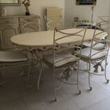 Dining table with six chairs