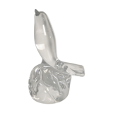 Presse papier oiseau sculpté en cristal DAUM