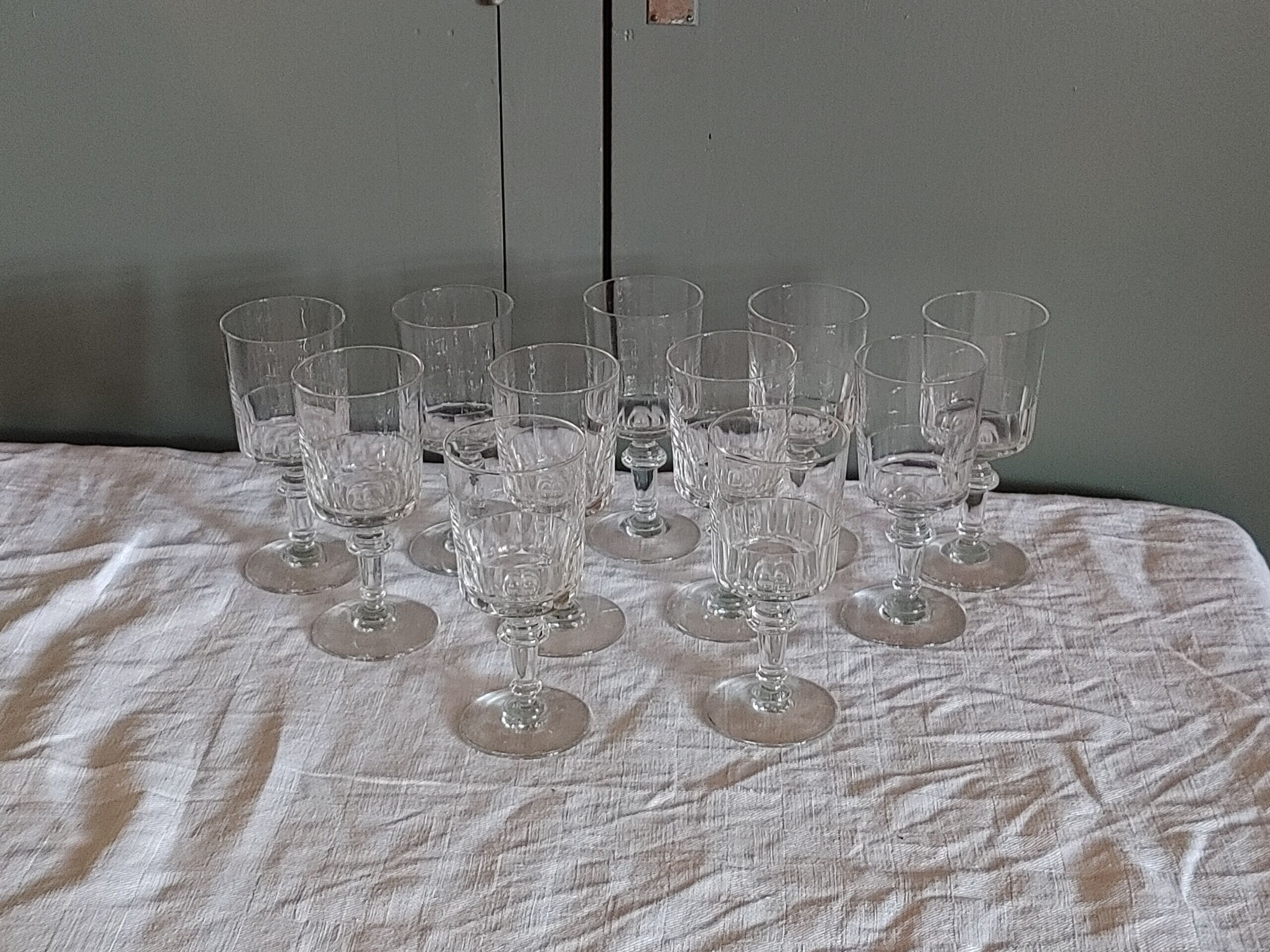 Set of 11 wine glasses Meisenthal XIXth