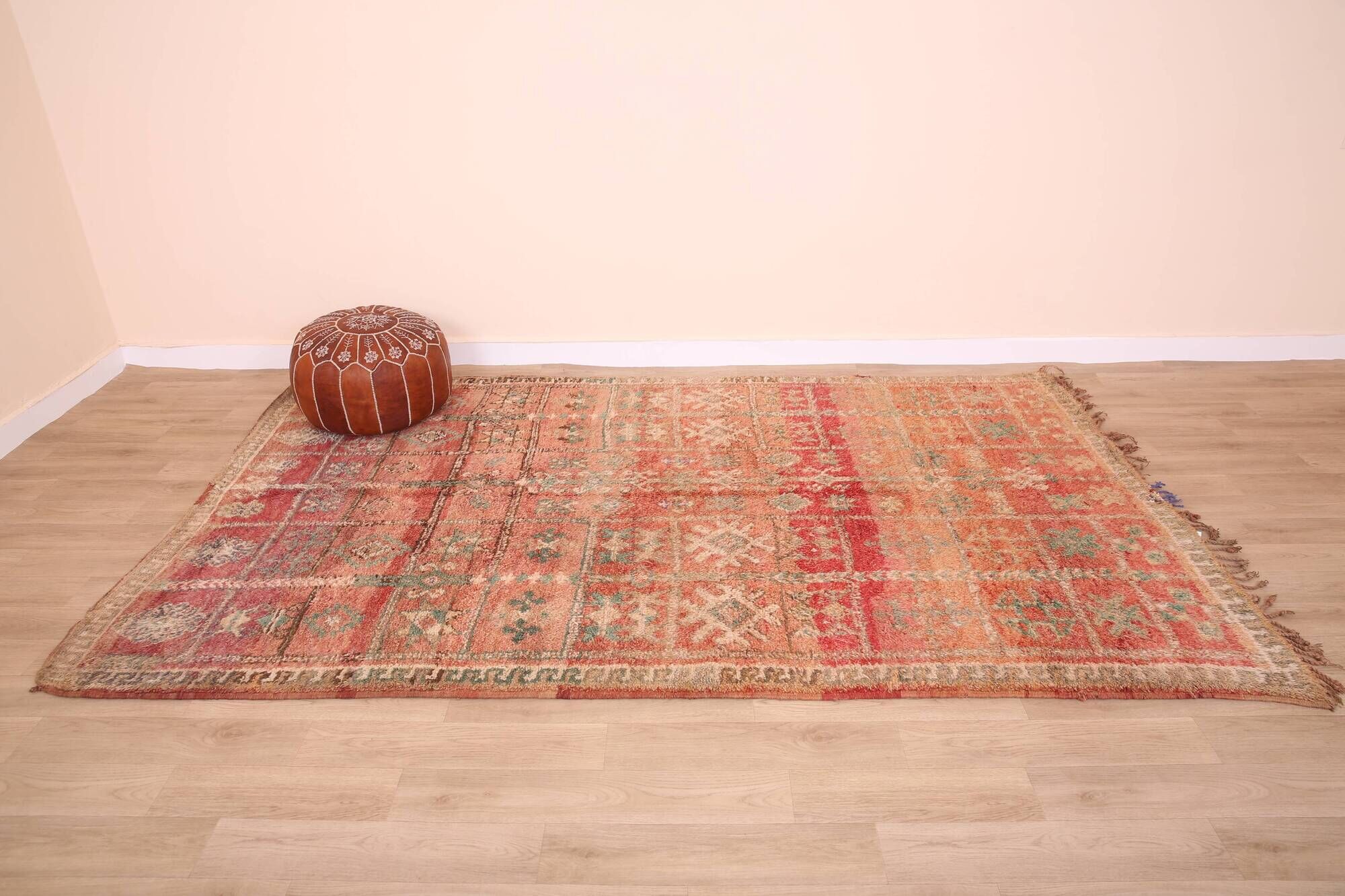 Vintage Moroccan Wool Rug 169 x 280 cm, Berber Handmade Rug Bohemian Style