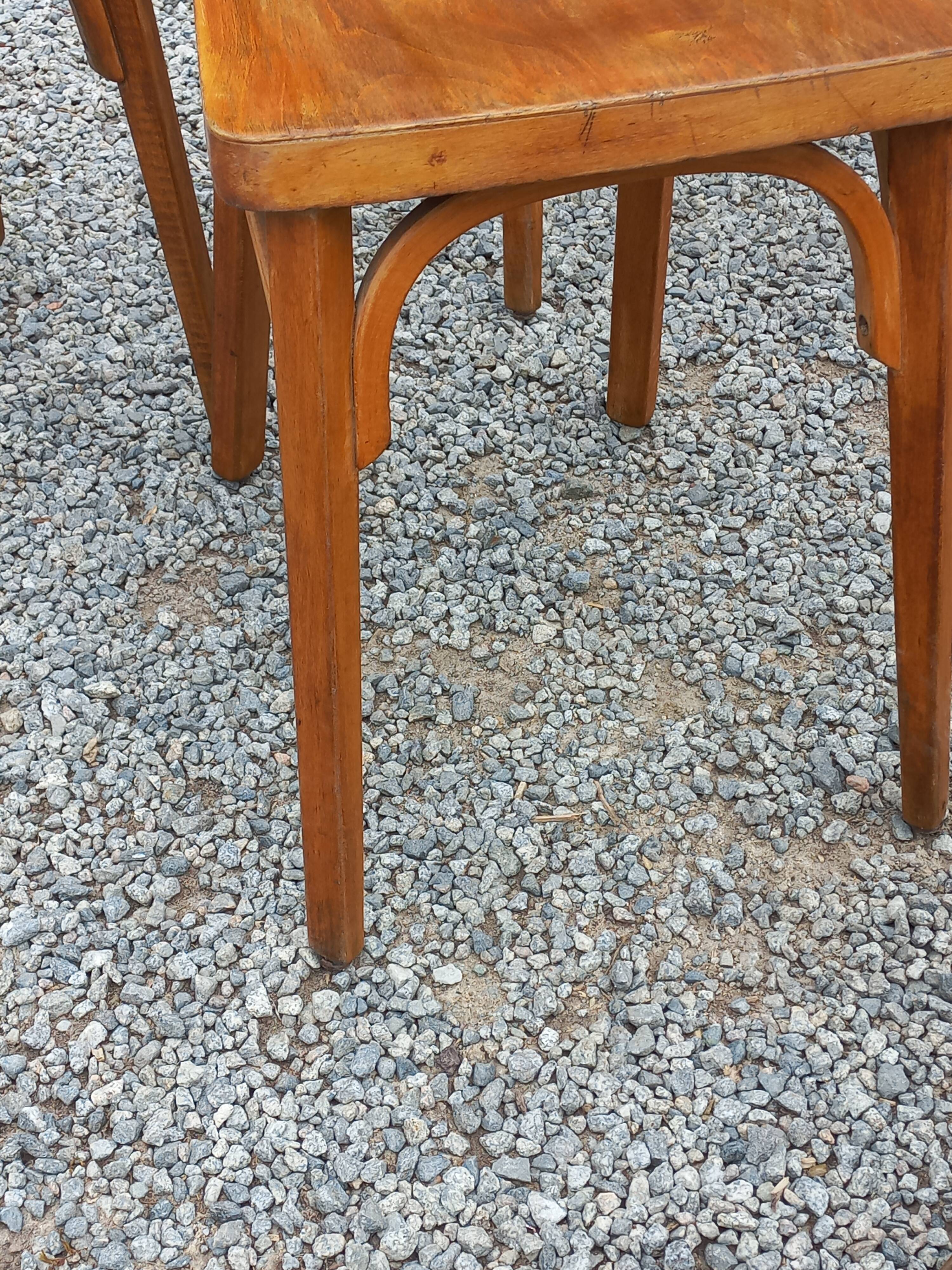 Set of 6 1950s bistro chairs