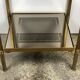 Bout de canapé table d'appoint vintage 70'S en verre et laiton