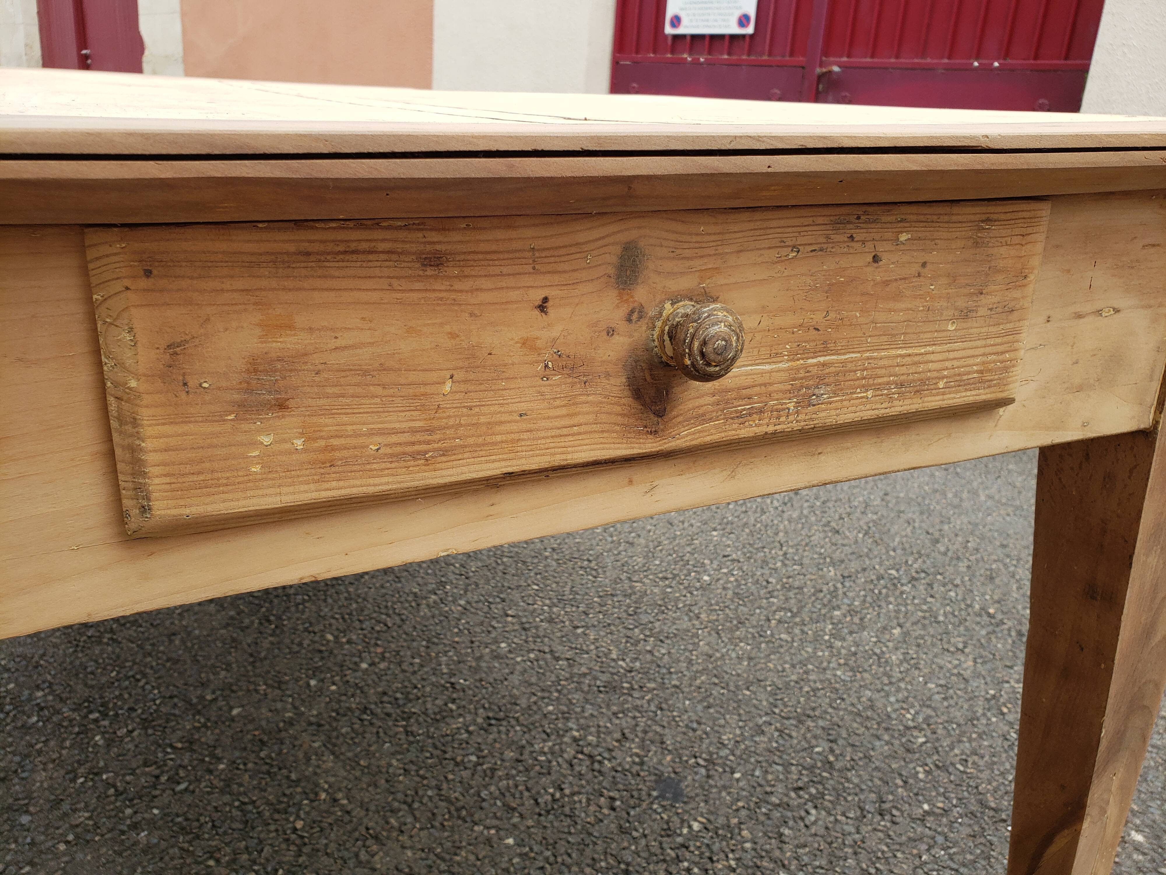 Farm table 2 poplar and chestnut drawers