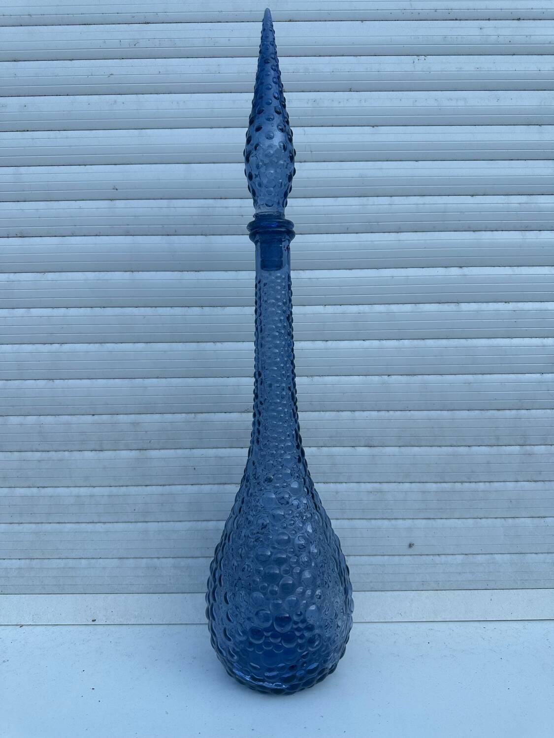 Carafe empoli purple mauve small bubbles hobnail