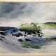 Pendant d'aquarelles Marine abstraite par Françoise Lepage