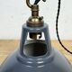 Vintage Industrial Grey Painted Pendant Lamp