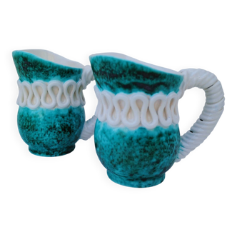 Pair of milk jugs/pitchers, Sainte Radegonde, G.Asch