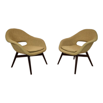 Restored shell armchairs by Miroslav Navratil