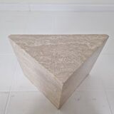 Set of 3 Italian Travertine Nesting or Side Tables, 1980s