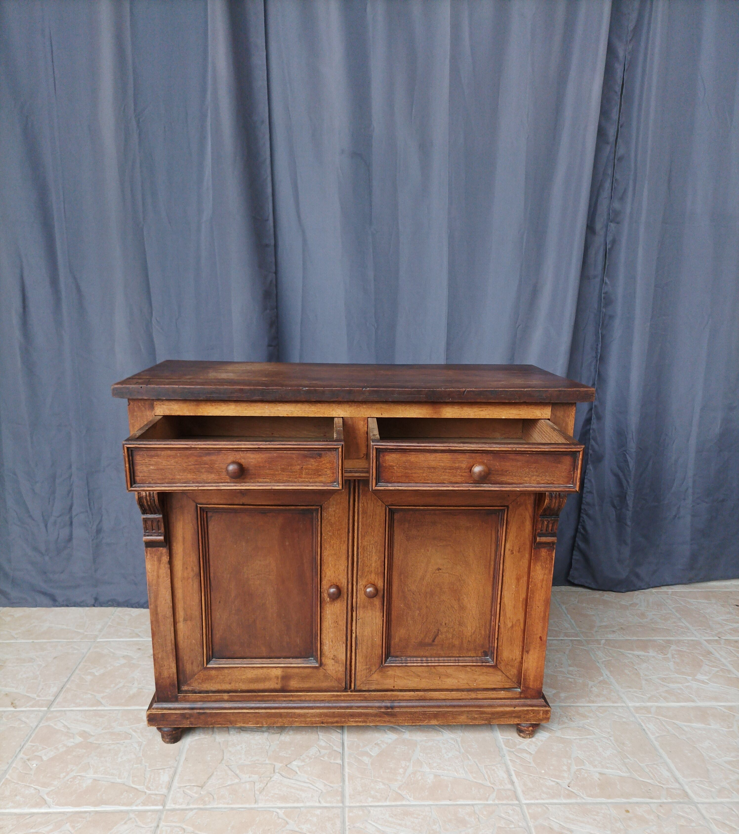 Low walnut sideboard