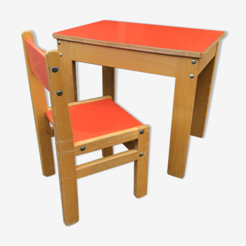 School desk and children's chair