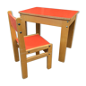 Bureau et chaise enfant école