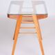 Mid-Century Console Table in Oak, Glass, Czech, 1950s