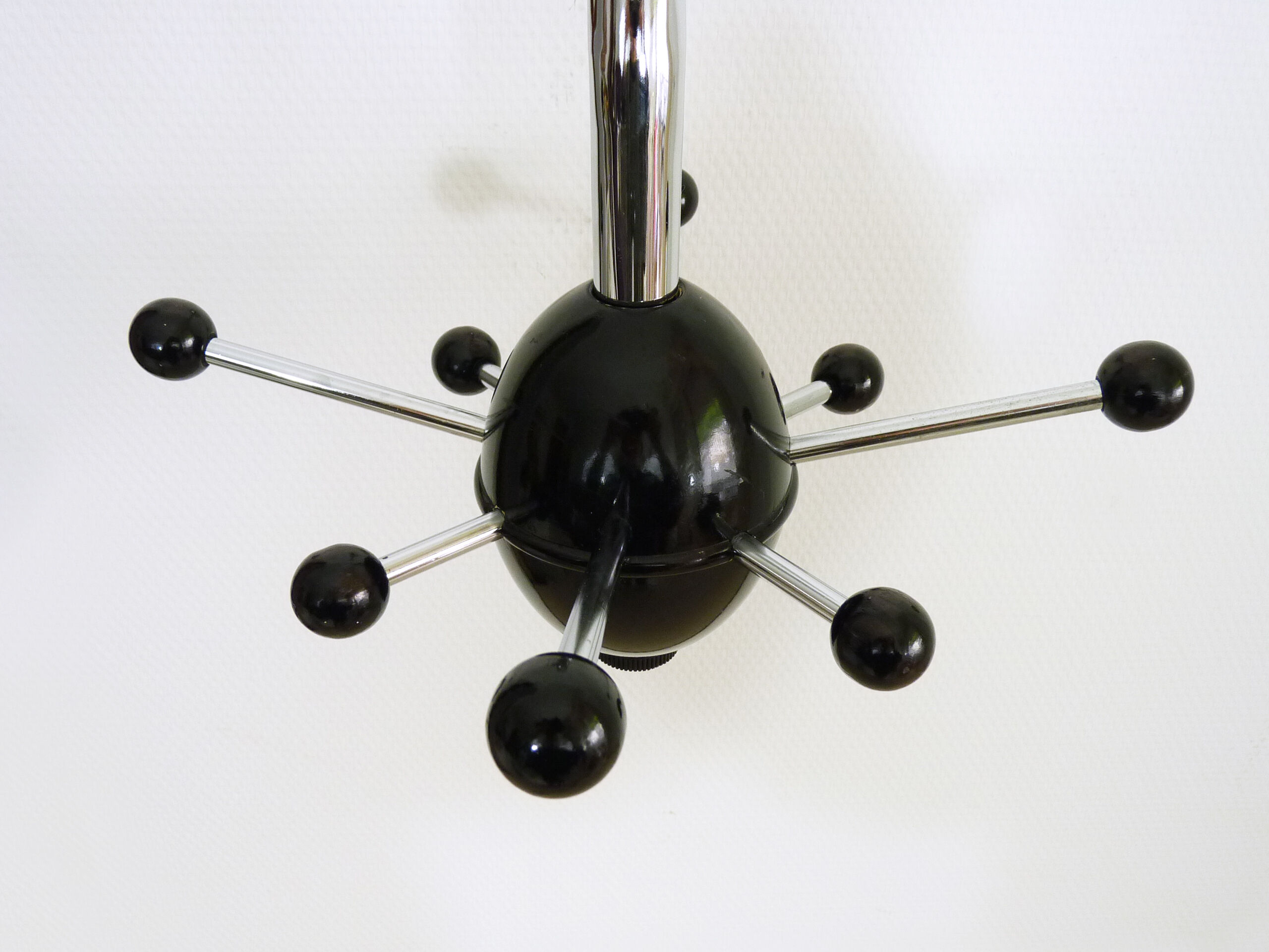 Coat rack, vintage wall pad Sputnik Atomium year 70, , Osvaldo Borsani. Space Age