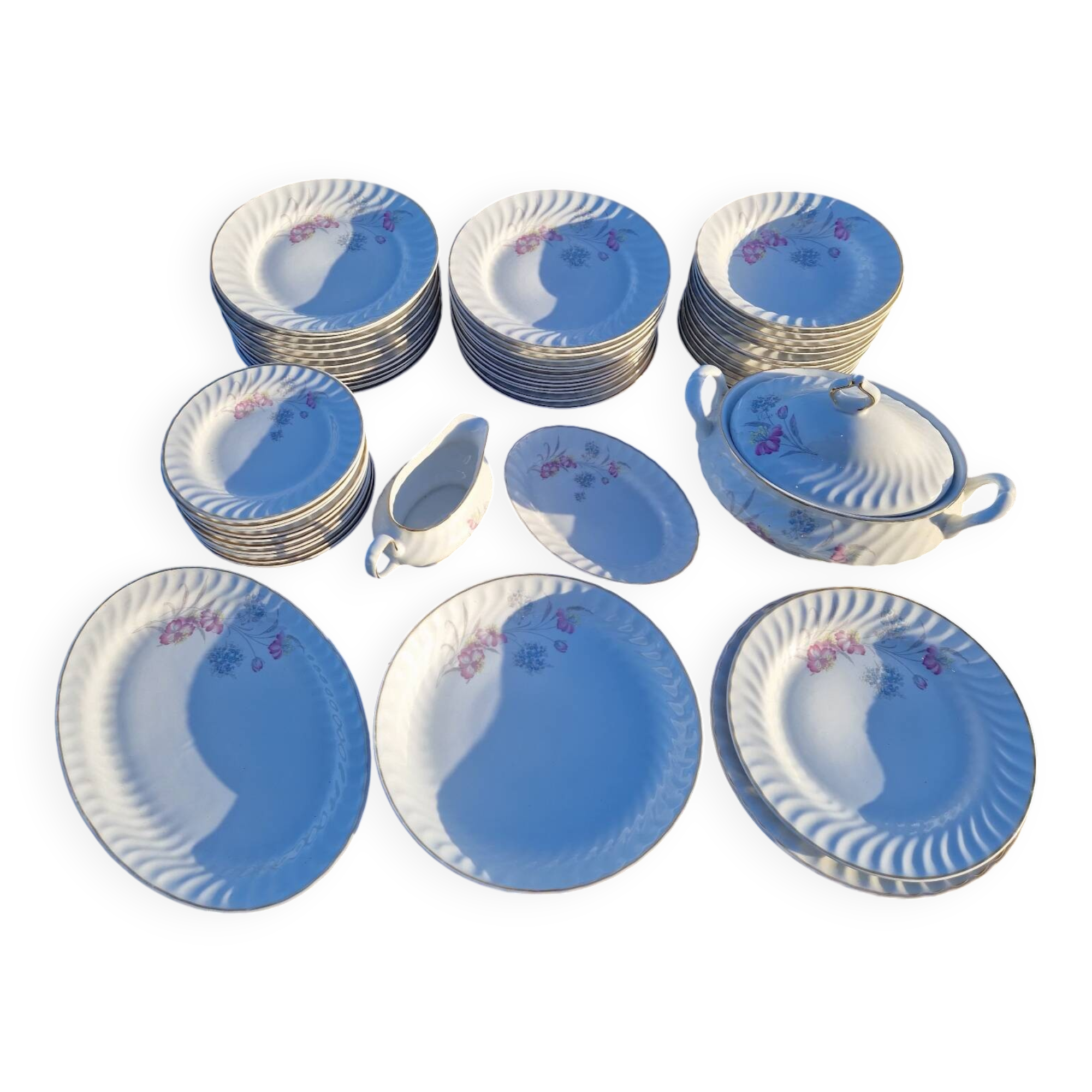 Apulum 54-piece porcelain dinnerware set