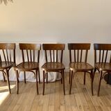 set of 6 bentwood bistro chairs from the 1950s