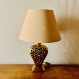 Lampe vintage en laiton massif ajouré