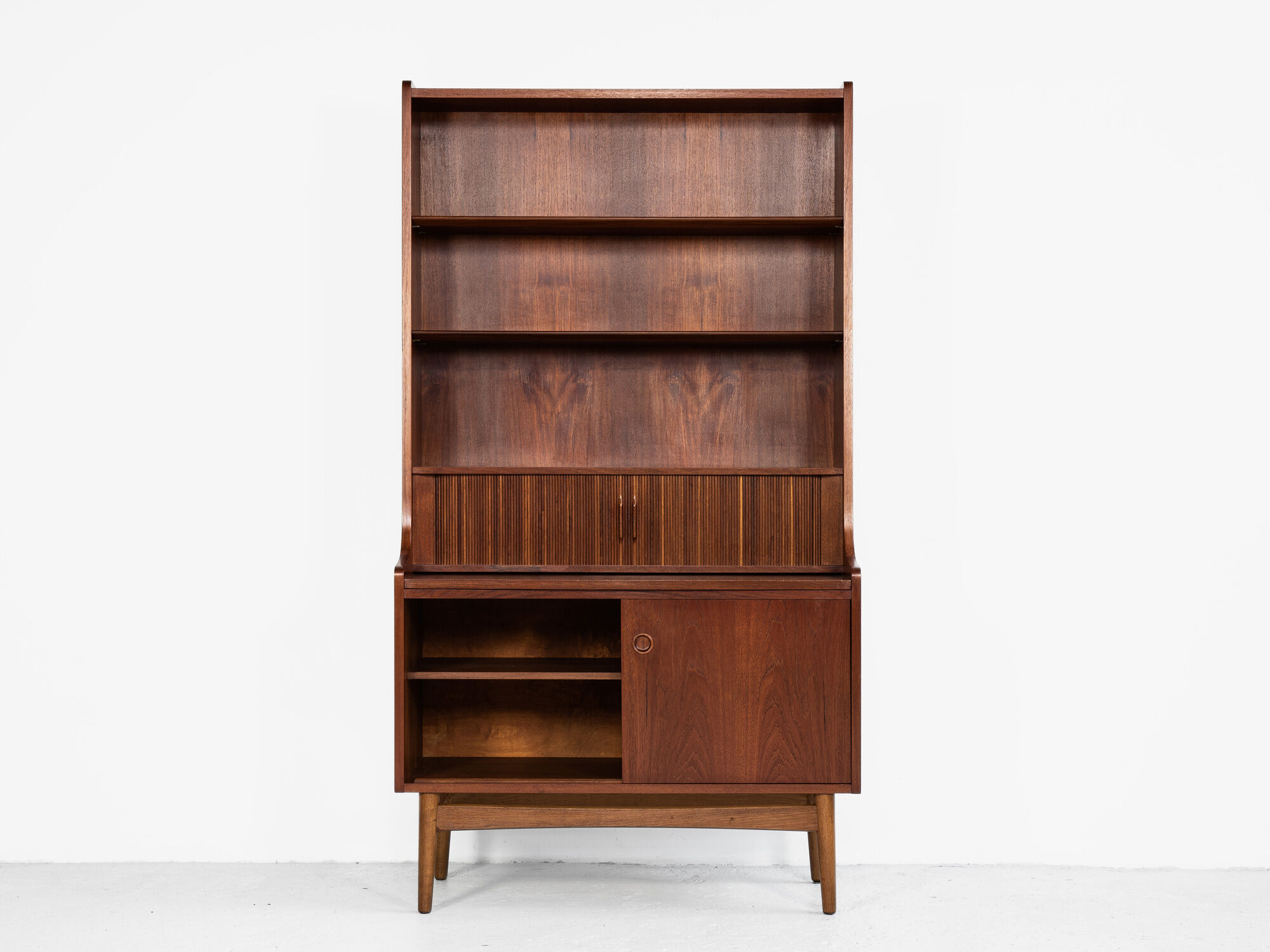 Midcentury Danish book shelf secretaire in teak by Nexø 1960s