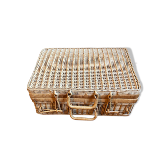 Braided bamboo suitcase