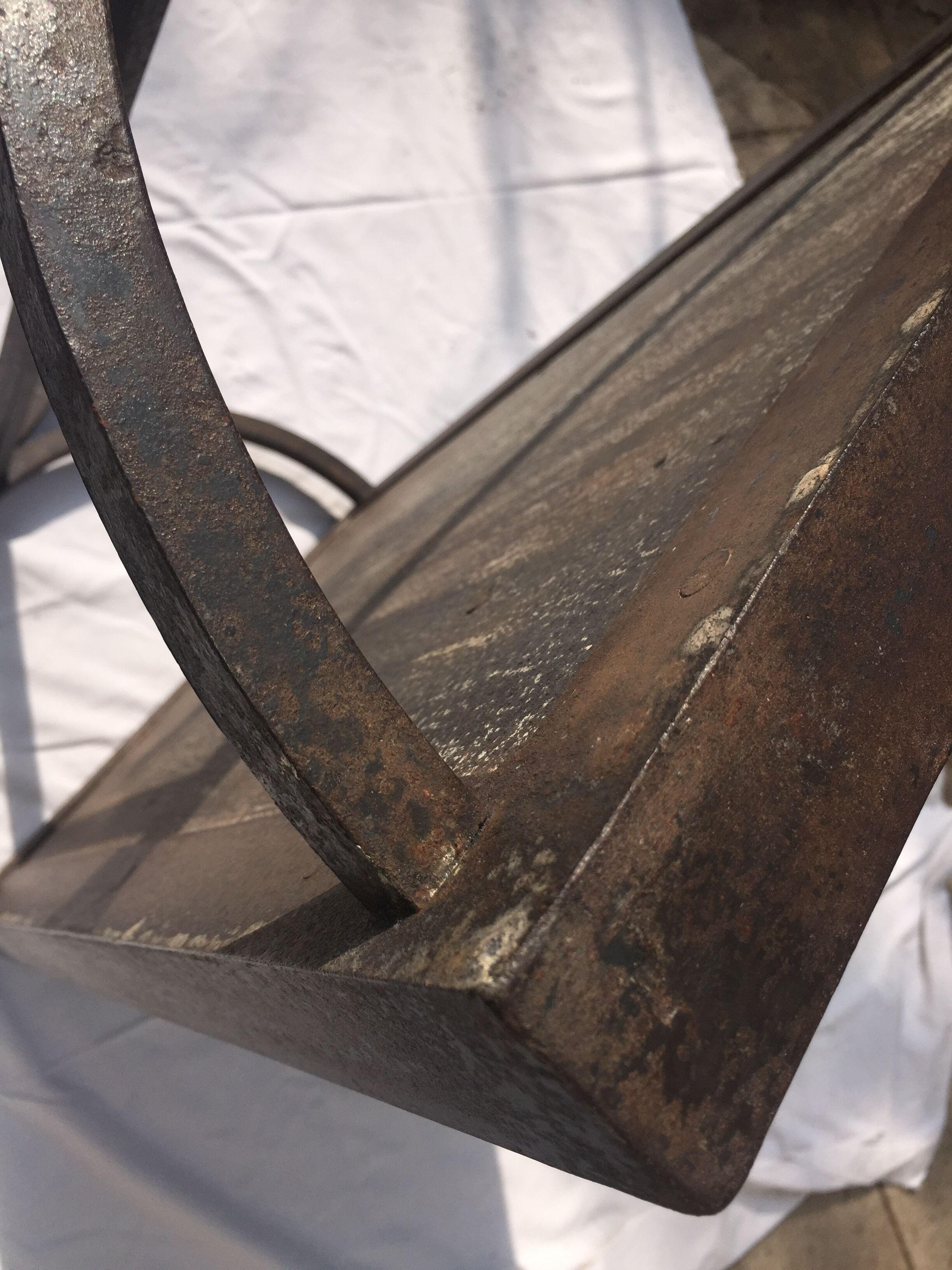 Coffee table in painted cement