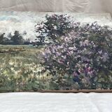 Oil painting on canvas signed dimensions: height -40cm- width -50cm-