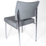 Reupholstered chrome office chair