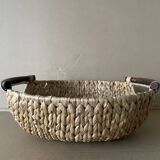 Large basket made of woven water hyacinth