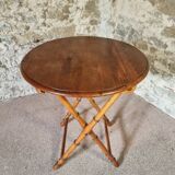 Faux Bamboo Folding Winemaker's Table - 1930s, Pine and Beech
