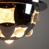 Oscar Torlasco. Chrome-plated metal "satellite" chandelier. 1970s.