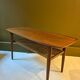 Teak and cane coffee table, 1970s.