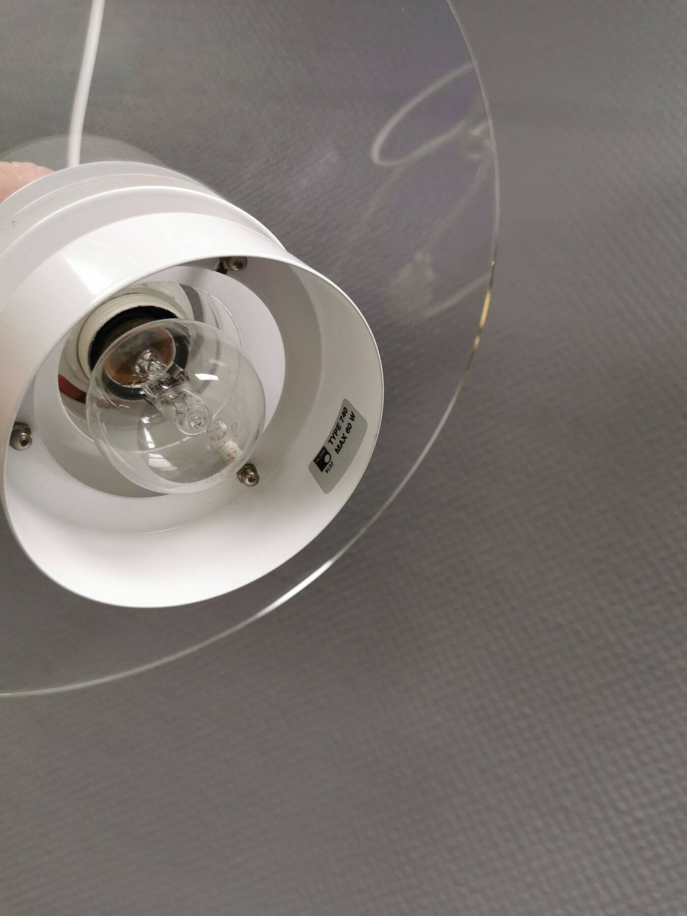 Classic Space Age pendant lamp from the 1980s, Denmark.
